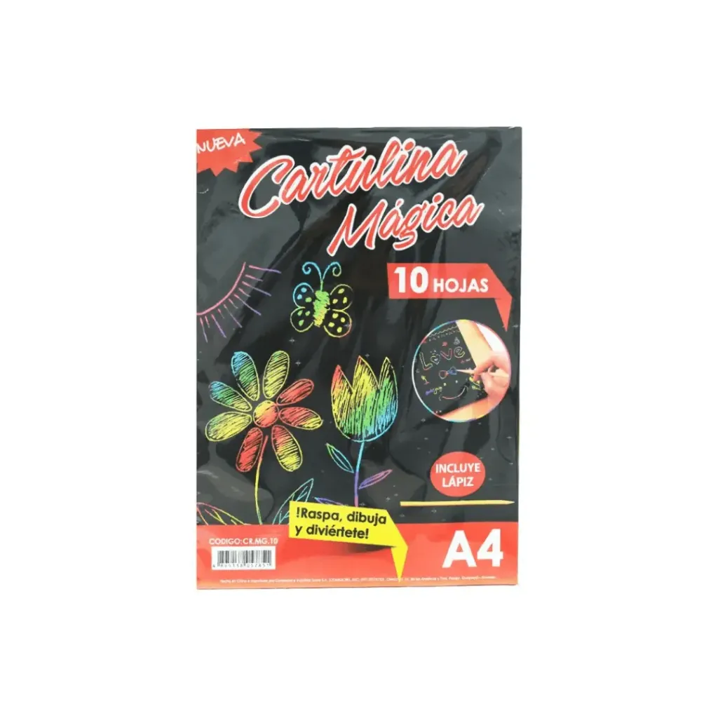 CARTULINA MAGICA A4 + LAPIZ