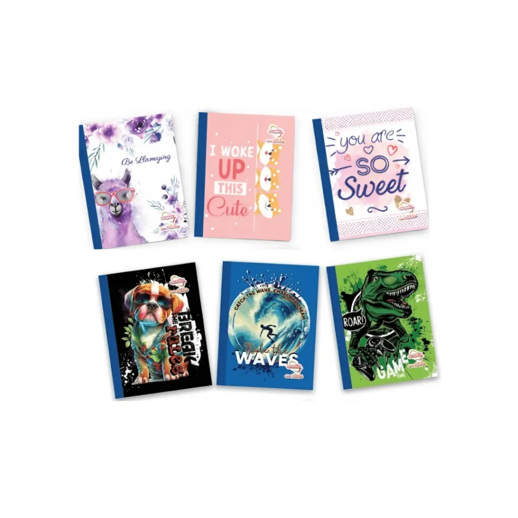 CUADERNO COSIDO CUADROS STICKER 100 HOJAS ESCRIBE