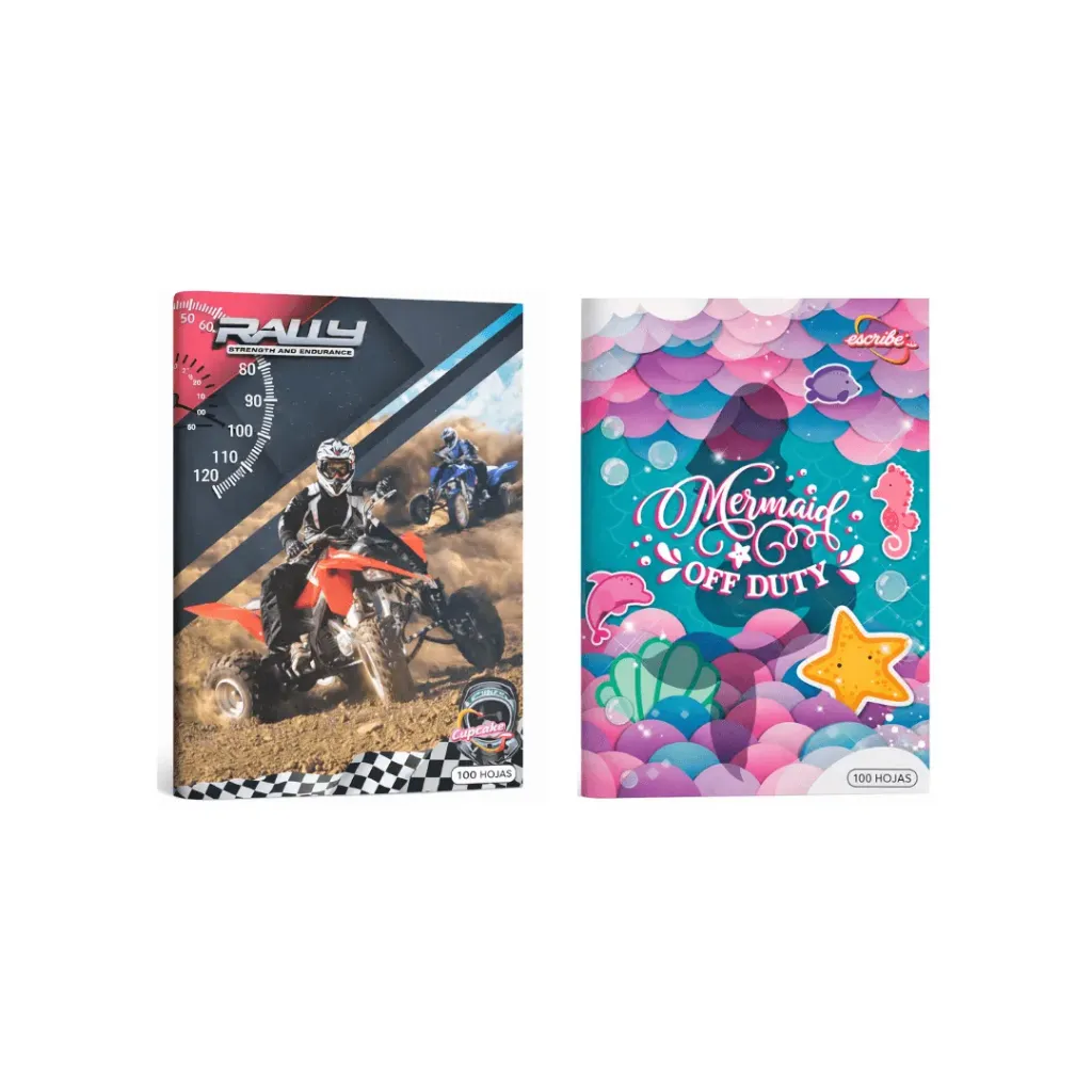 CUADERNO GRAPADO 1 LÍNEA 100 HOJAS ESCRIBE