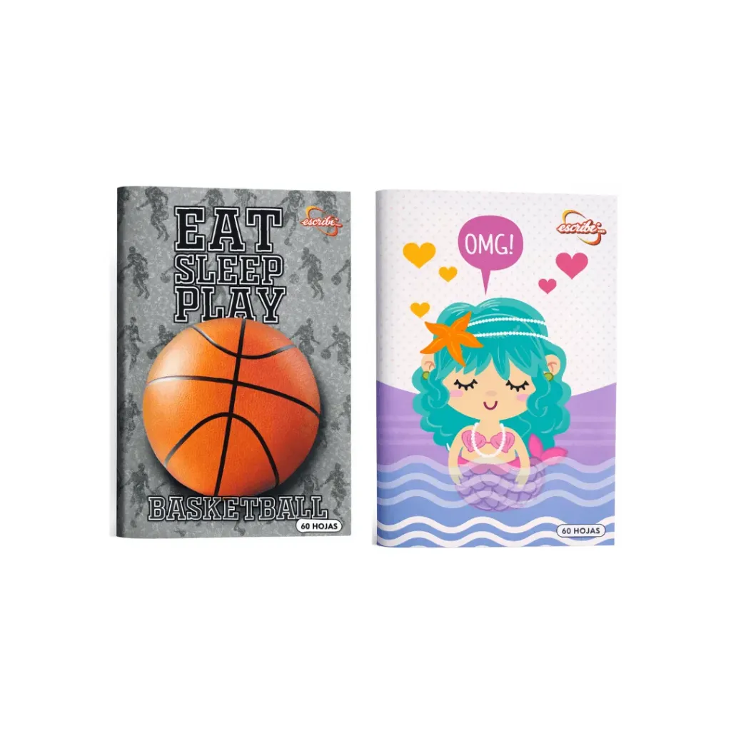 CUADERNO GRAPADO 1 LÍNEA 60 HOJAS ESCRIBE