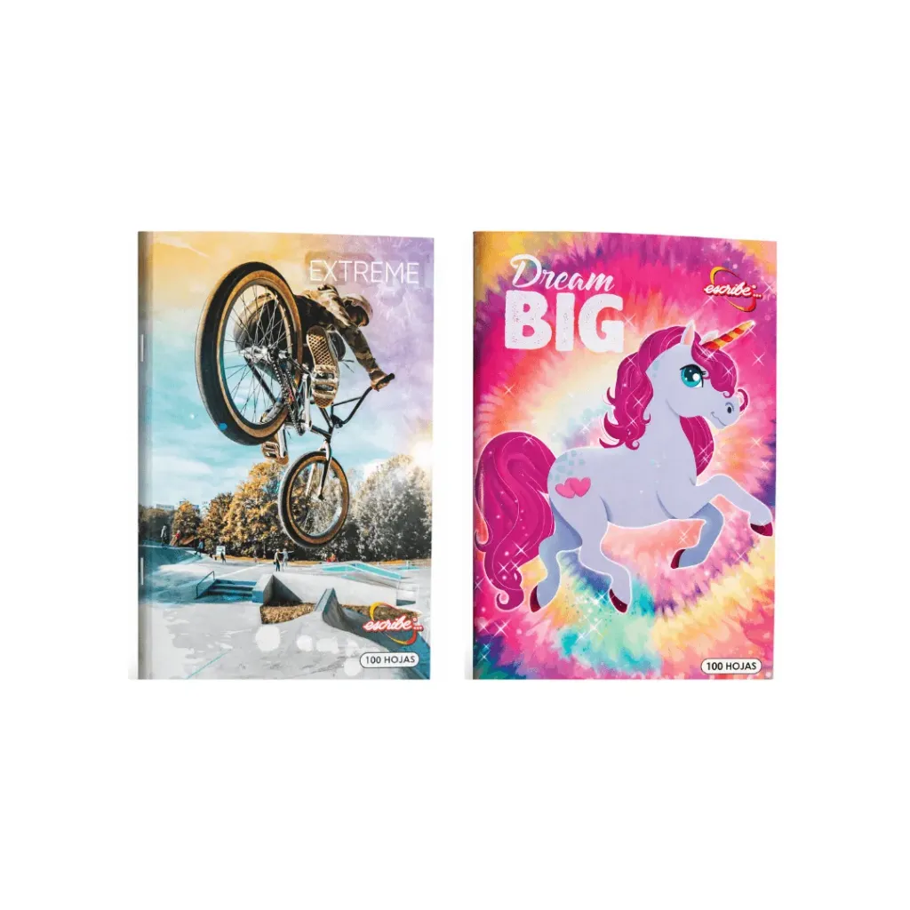 CUADERNO GRAPADO CUADROS 100 HJ ESCRIBE