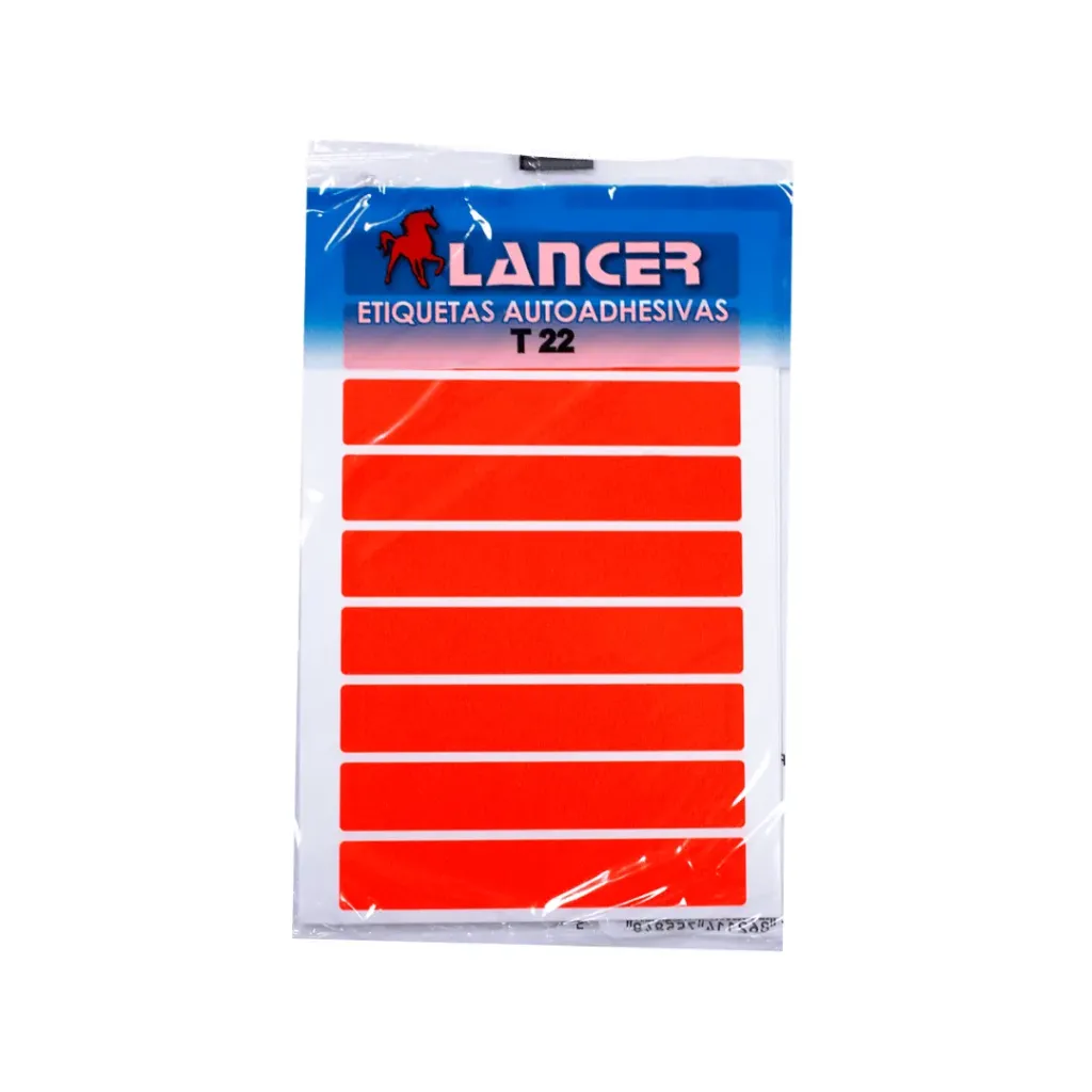 ETIQUETAS ADHESIVAS T22 FOSFORESCENTE ROJA