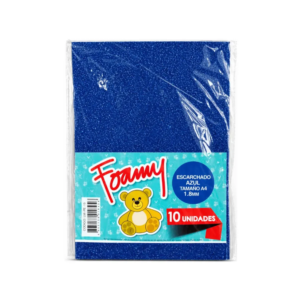 FOAMY ESCARCHADO AZUL A4 (FOMIX)
