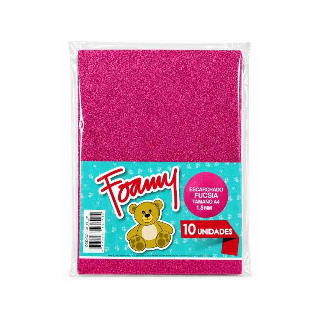 FOAMY ESCARCHADO FUCSIA A4 (FOMIX)