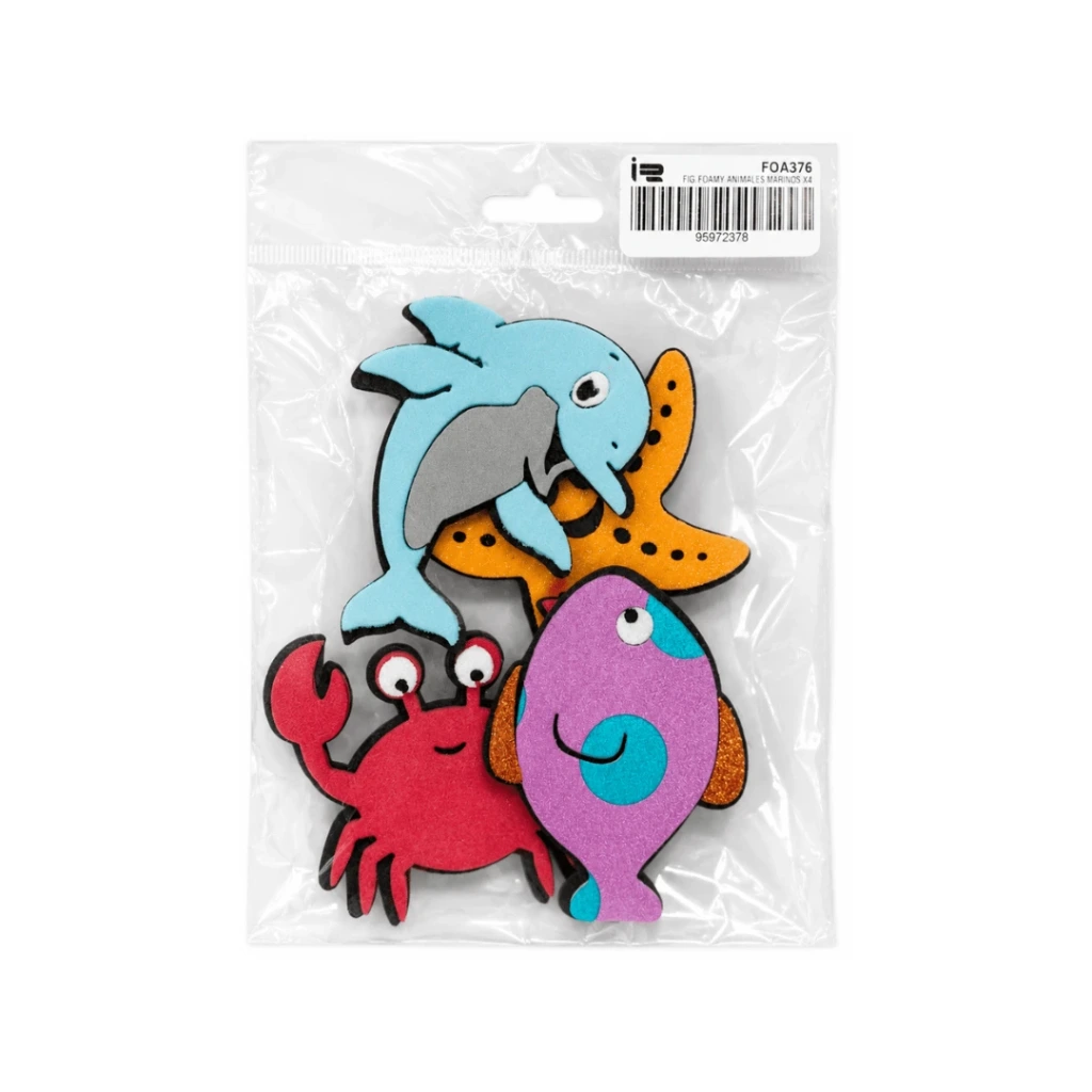 FOAMY FIGURA 3D ANIMALES MARINOS X4 A5 V027