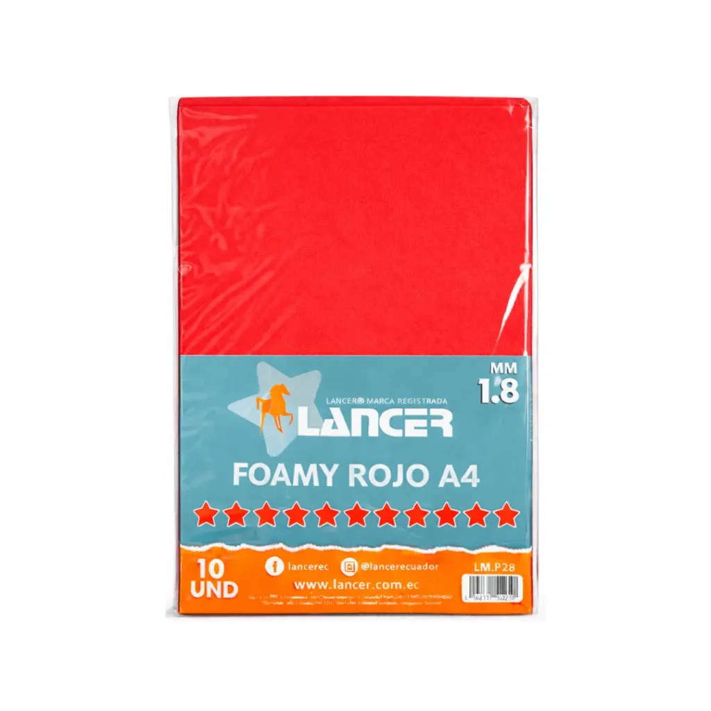 FOAMY ROJO A4 (FOMIX)