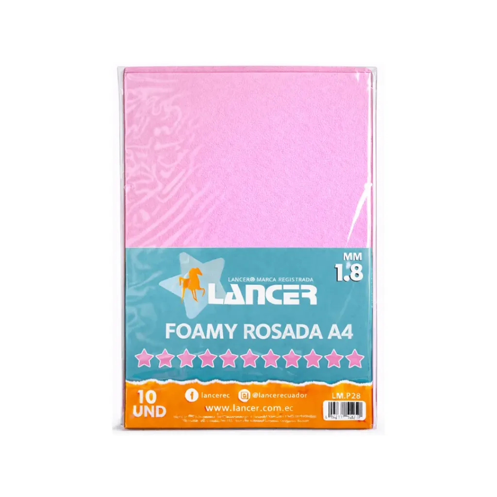FOAMY LISO ROSADO A4 (FOMIX)