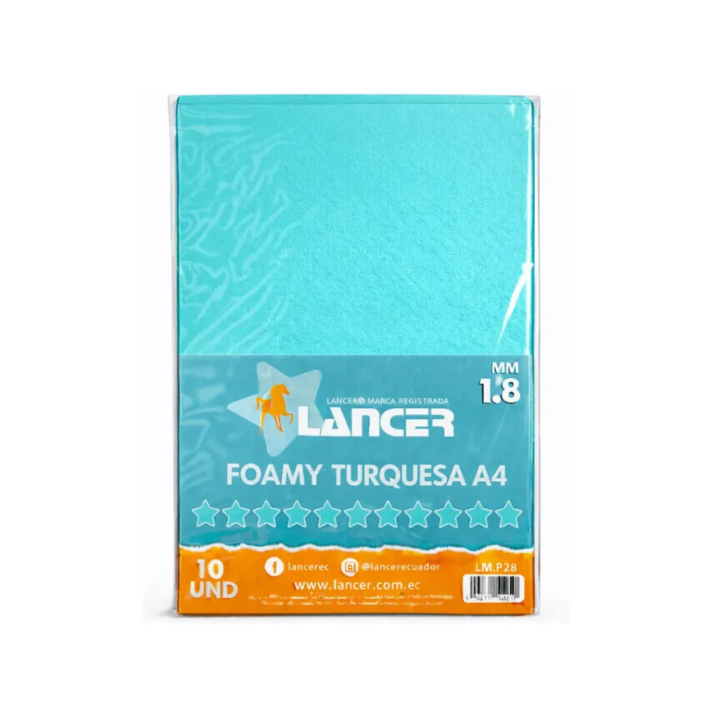 FOAMY LISO TURQUESA A4 (FOMIX)