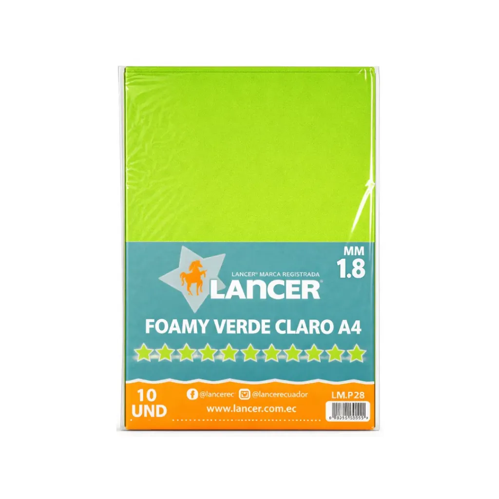 FOAMY LISO VERDE CLARO A4 (FOMIX)