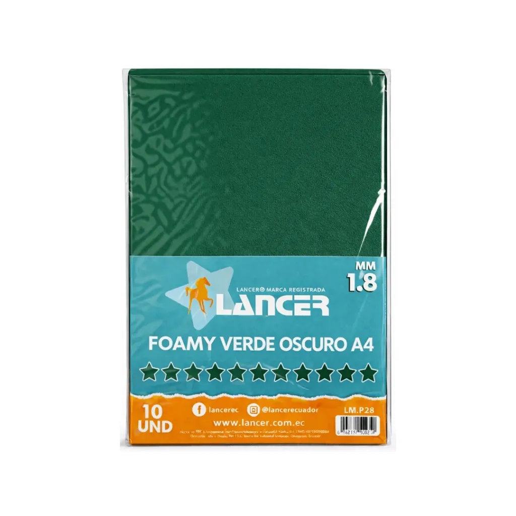 FOAMY LISO VERDE OSCURO A4 (FOMIX)