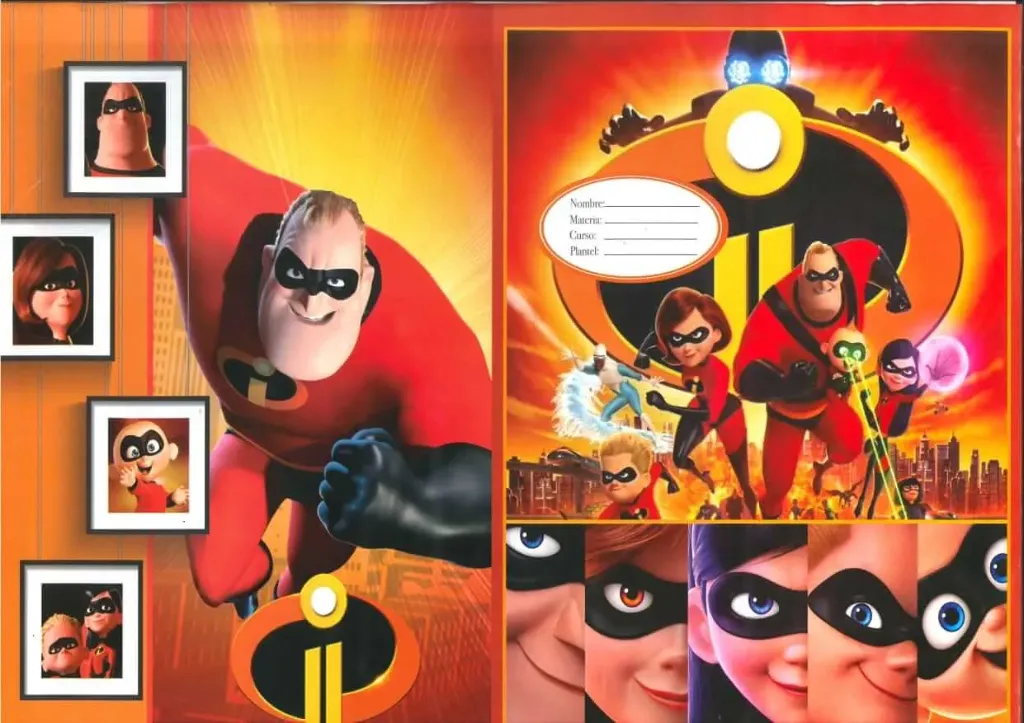 FORRO DE PAPEL LOS INCREIBLES