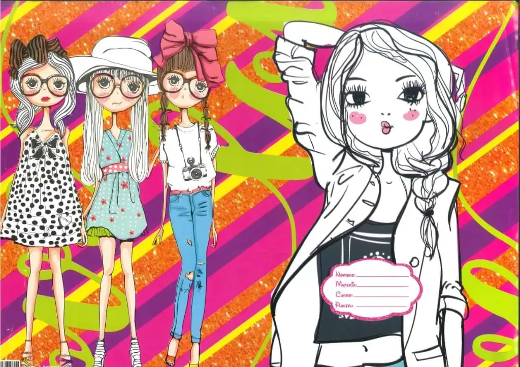 FORRO DE PAPEL SEÑORITAS CON GAFAS