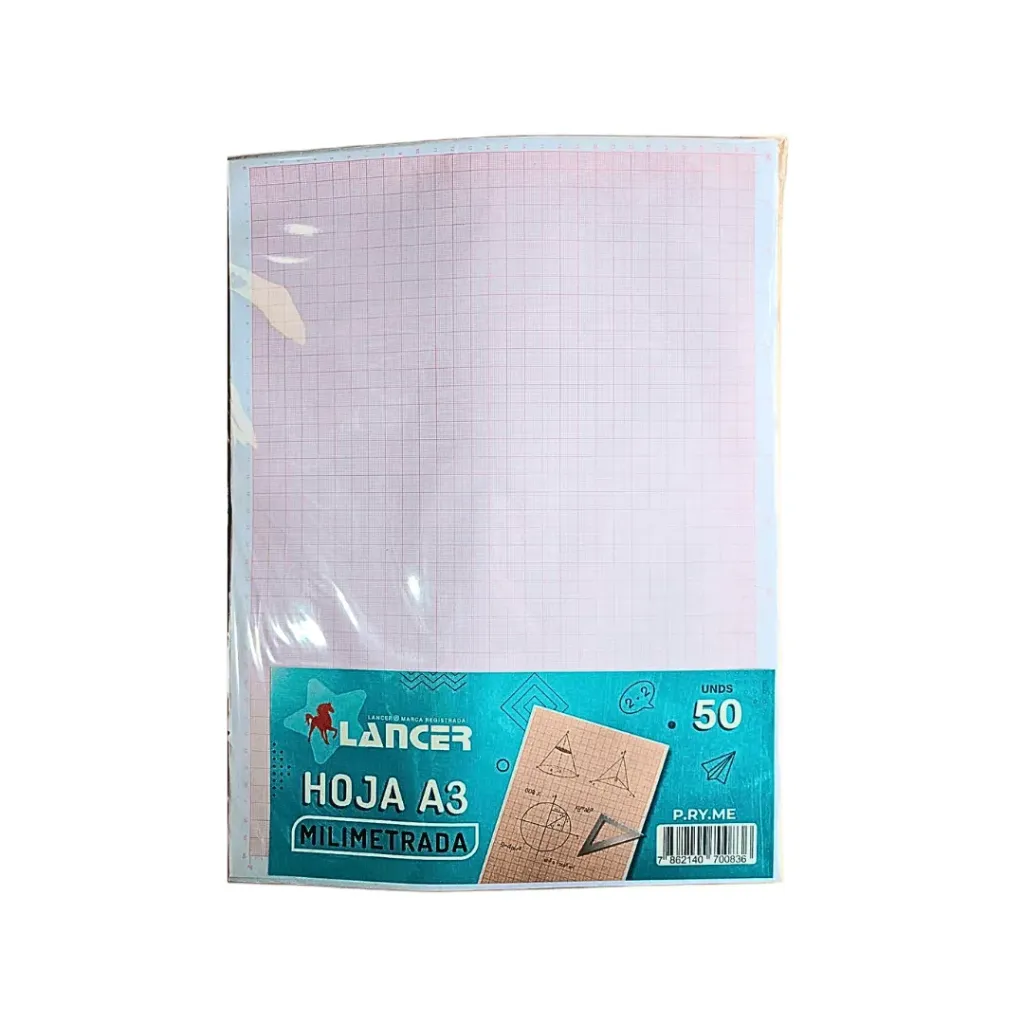 HOJAS MILIMETRADAS A3 X50