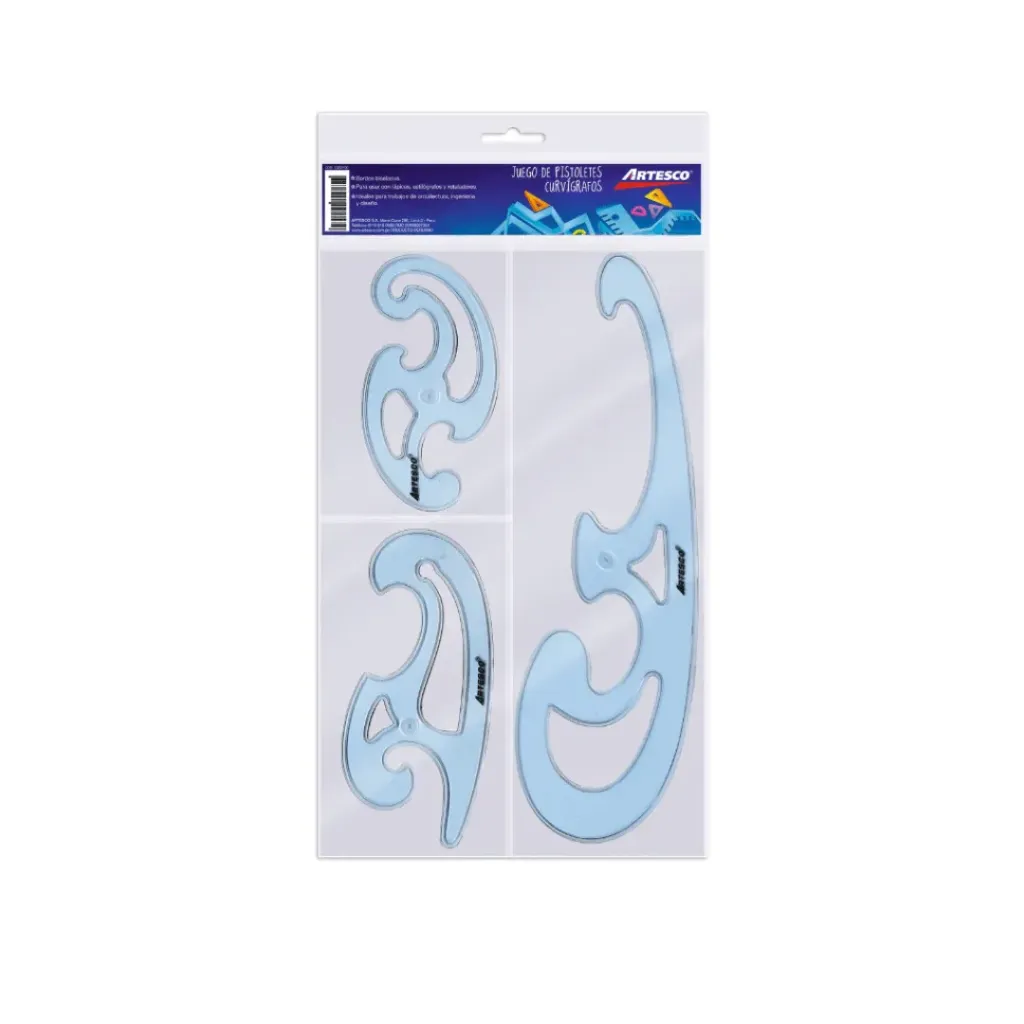 JUEGO ARTESCO CURVÍGRAFO X 3 PZAS