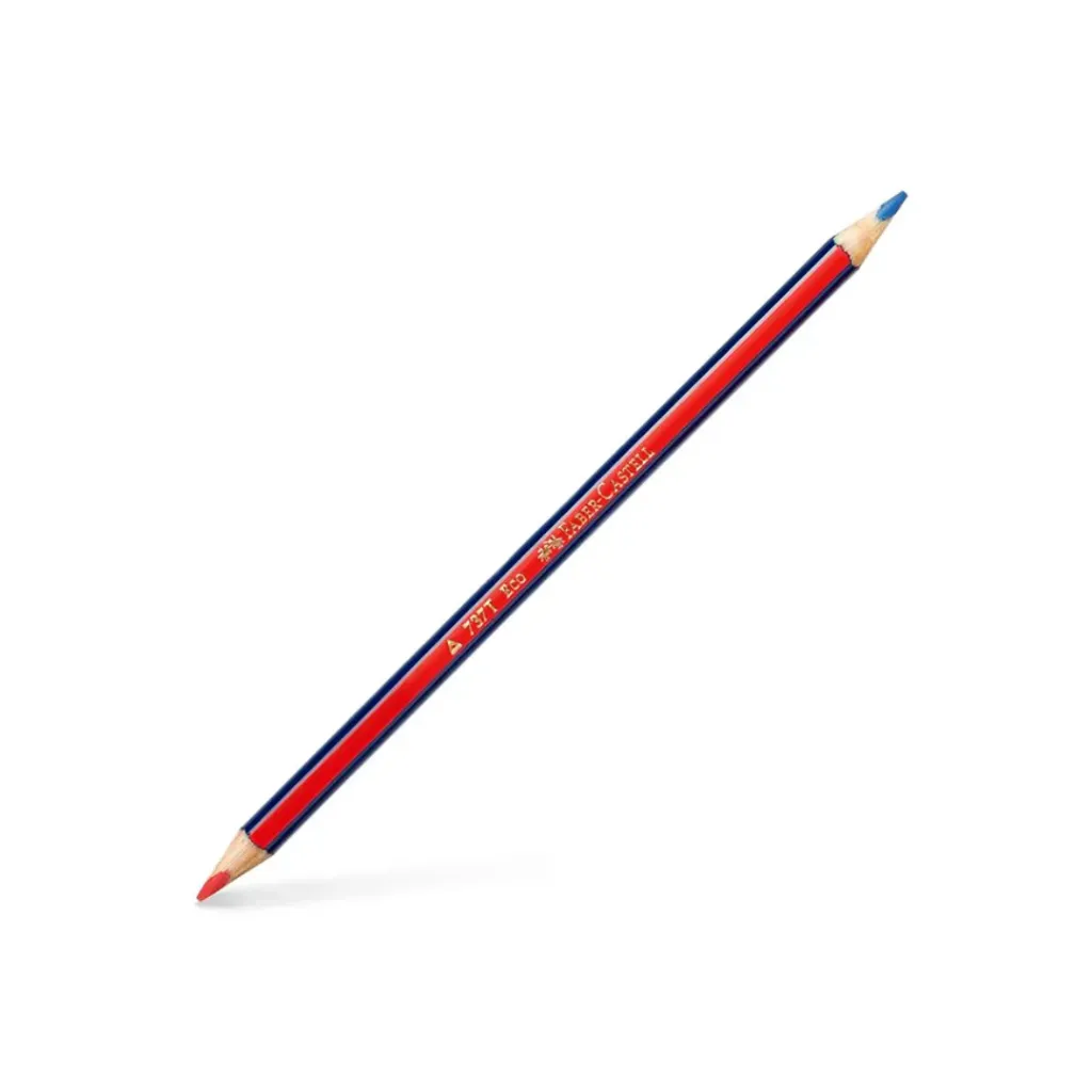 LÁPIZ FABER CASTELL BICOLOR DELGADO (COLOR ROJO Y AZUL)