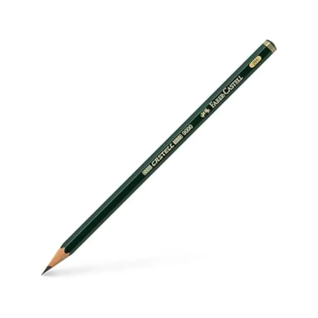 LÁPIZ FABER CASTELL DE GRAFITO 2H CUERPO DE COLOR VERDE