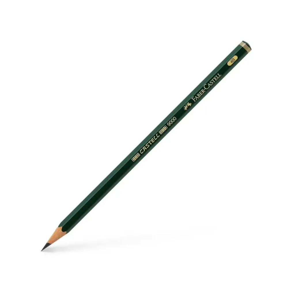 LÁPIZ FABER CASTELL DE GRAFITO 4B CUERPO DE COLOR VERDE