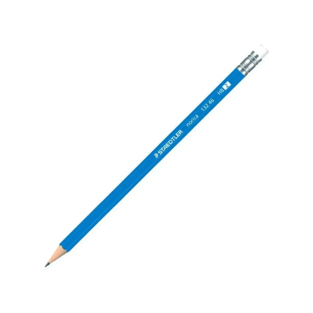 LÁPIZ DE ESCRITURA NORICA STAEDTLER HB CON BORRADOR CUERPO COLOR AZUL