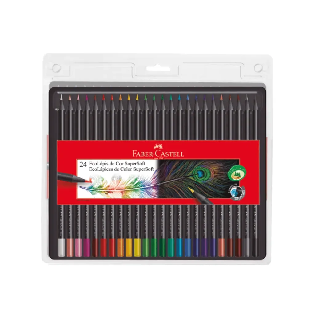 LÁPIZ FABER CASTELL SUPER SOFT 24 COLORES