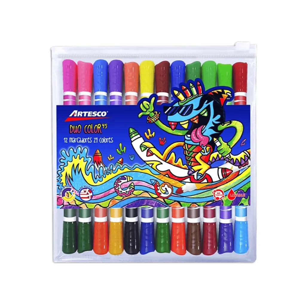 MARCADOR ARTESCO DUO COLOR 45 12/24 COLORES