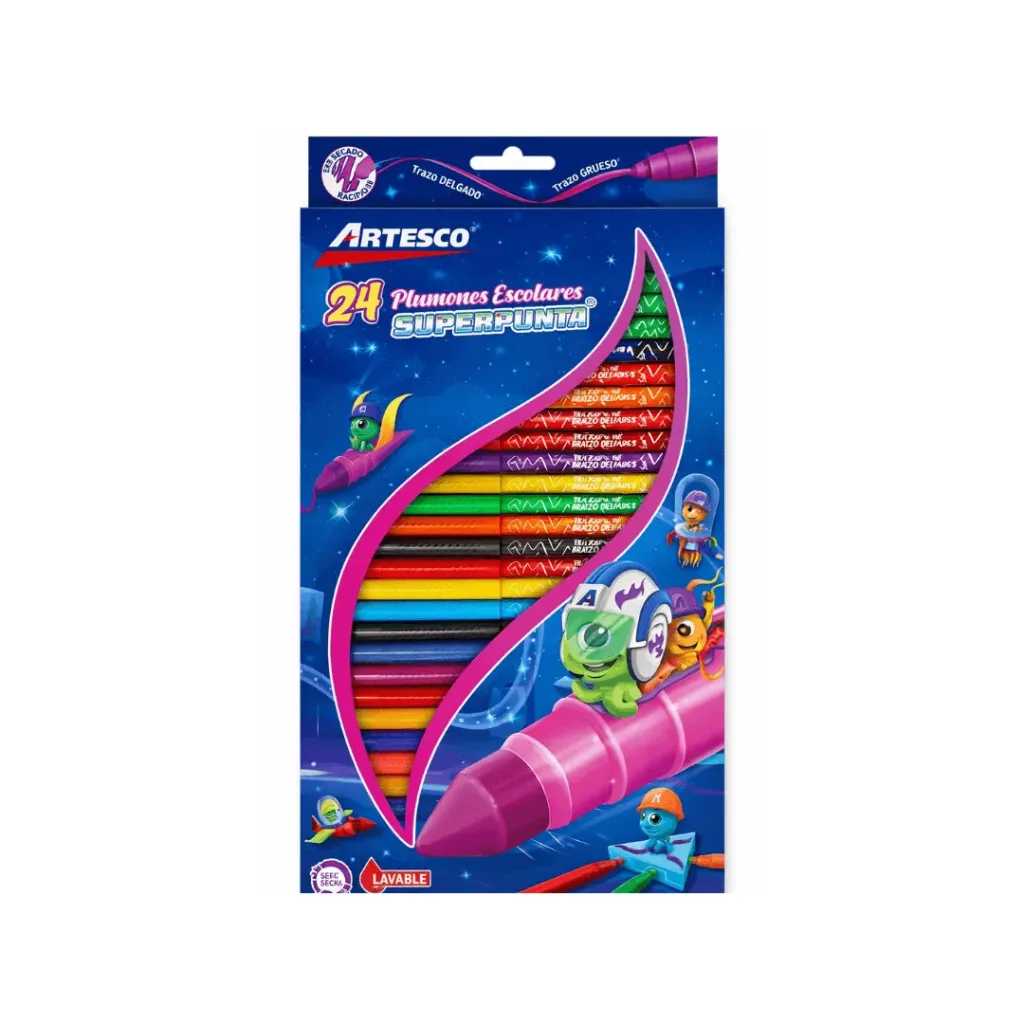 MARCADORES ARTESCO SUPERPUNTA 45 X24 COLORES