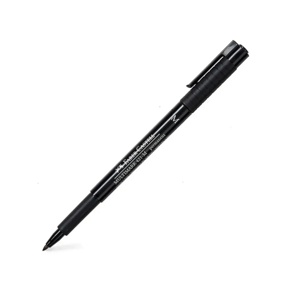 MARCADOR FABER CASTELL MULTIMARK 421 NEGRO PARA CD PUNTA FINA 0.8MM-154099