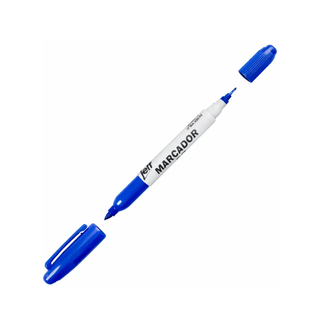 MARCADOR JEFF CD-2 PUNTAS AZUL