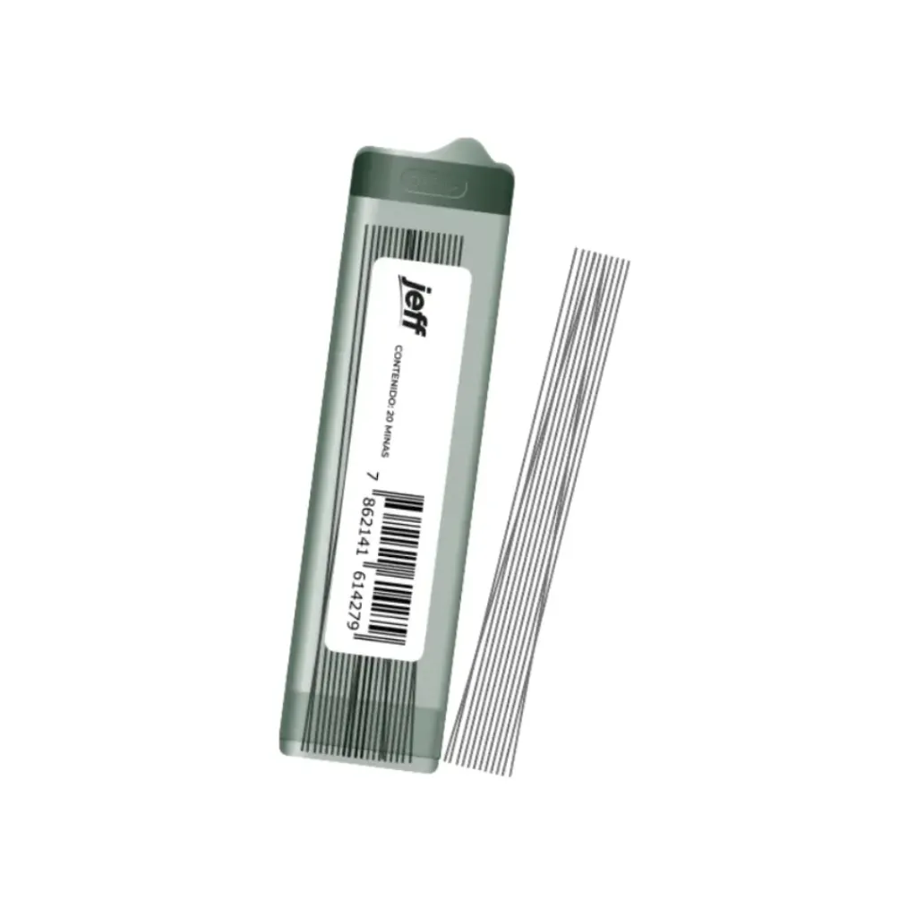 MINAS JEFF GRAFITO 0.7MM HB (TUBO DE 20 UNIDADES )