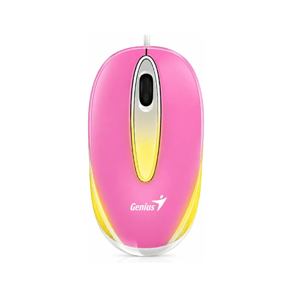 MOUSE GENIUS DX-MINI COLOR ROSADO/ LED INTERMITENTE / 3 BOTONES / DPI 1000 / BLUEEYE