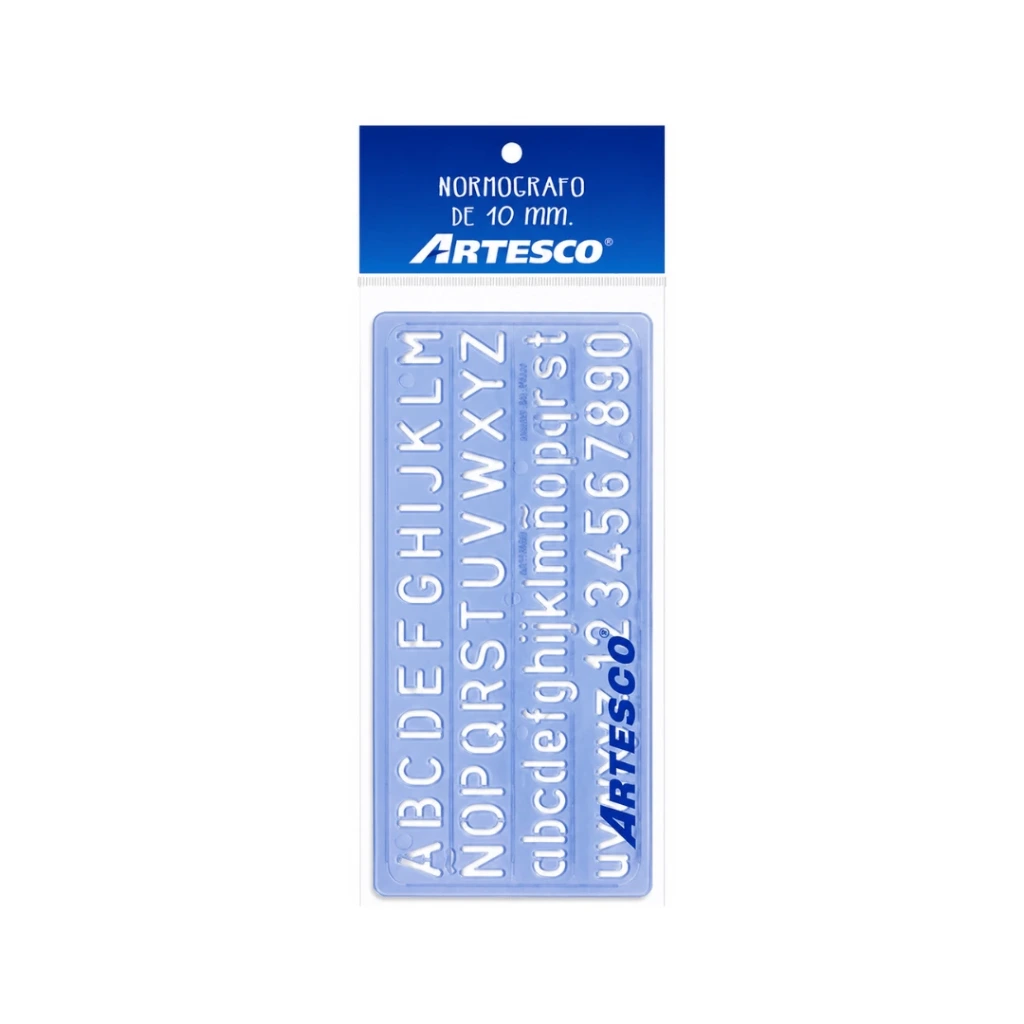 NORMOGRAFO ARTESCO PLANTILLA 10MM AUTOSERVICIO