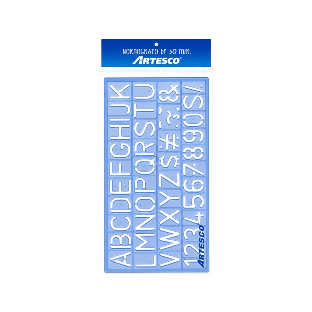 NORMOGRAFO ARTESCO PLANTILLA 30MM AUTOSERVICIO