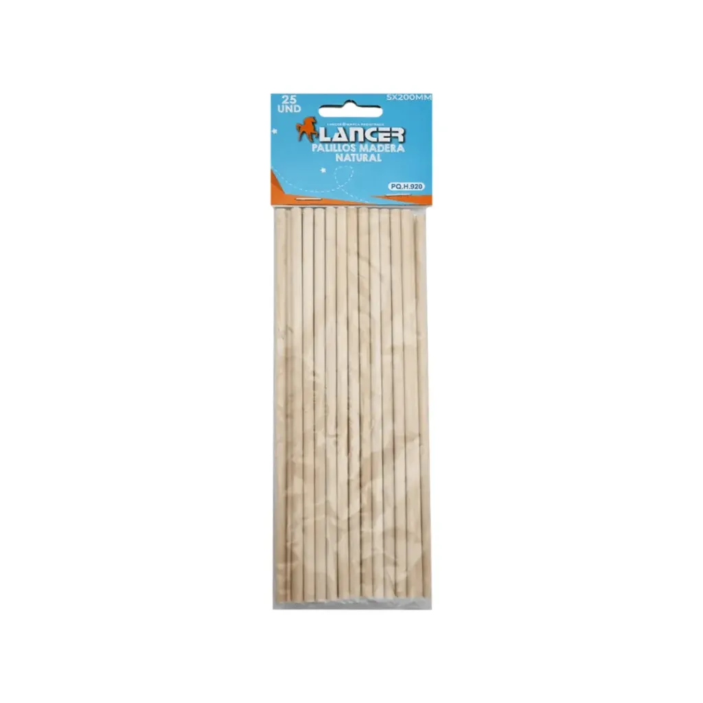 PALILLOS DE MADERA NATURAL-5X200MM