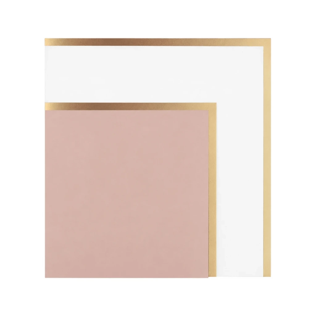 PAPEL COREANO PALO DE ROSA CON DOBLE FILO DORADO TRANSPARENTE 50MIC-58X58CM