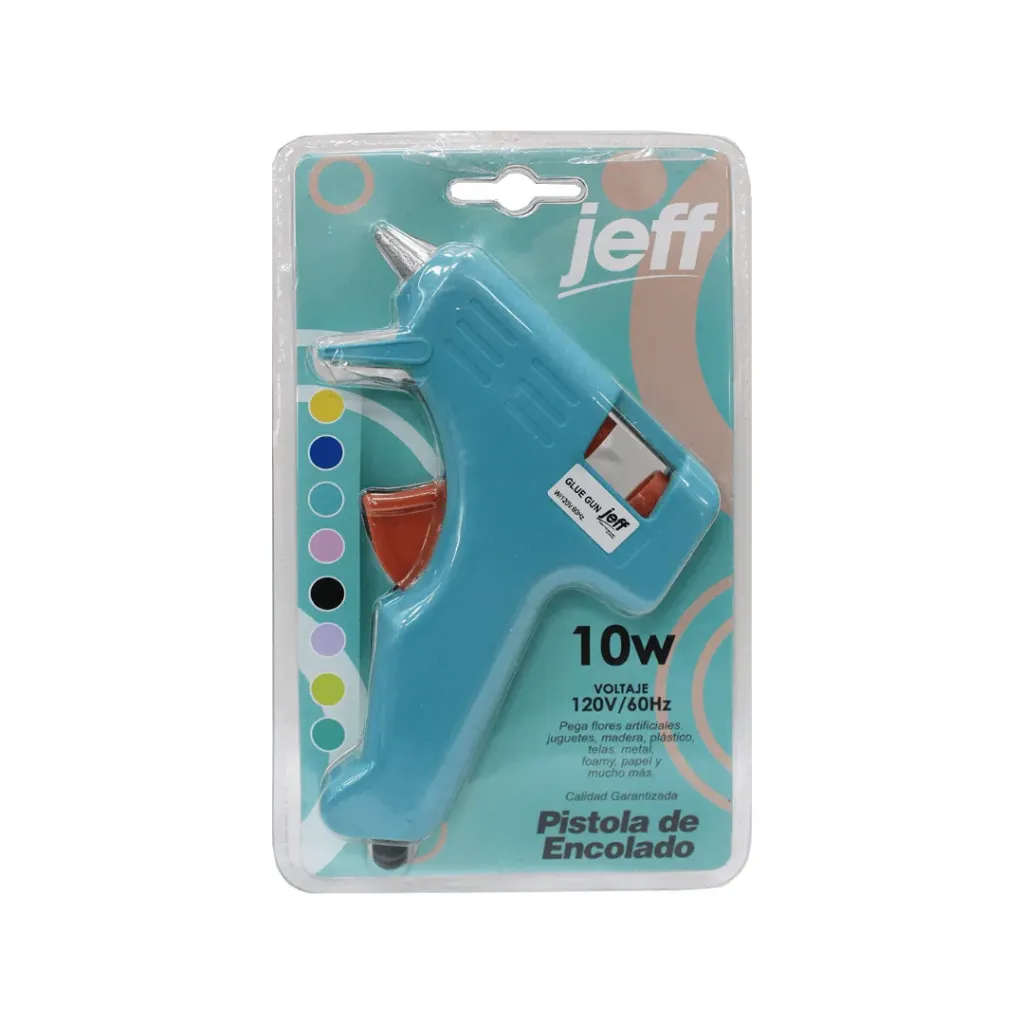 PISTOLA DE SILICÓN JEFF 10W CELESTE
