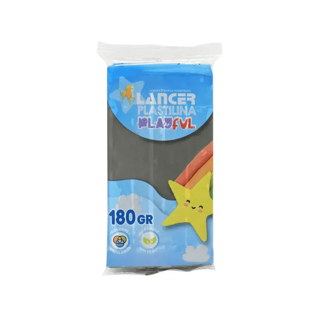 PLASTILINA MARQUETA LANCER 180GR - GRIS