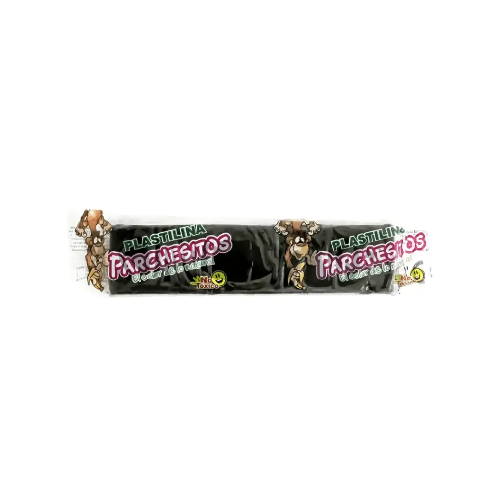 PLASTILINA PARCHESITO NEGRA 32CC