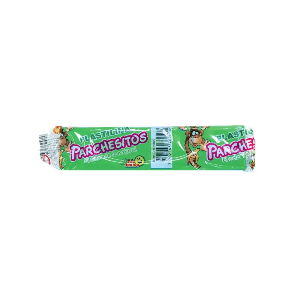 PLASTILINA PARCHESITOS VERDE 32CC