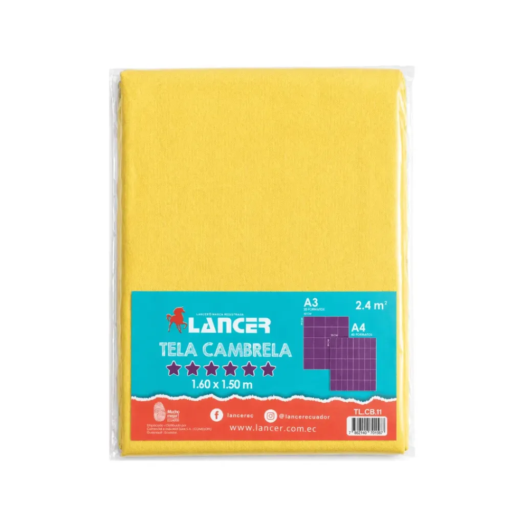 TELA CAMBRELA 160X150CM AMARILLA