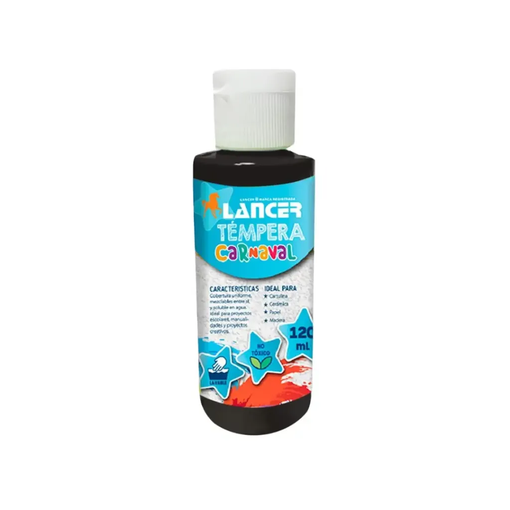 TEMPERA LANCER NEGRA 120ML