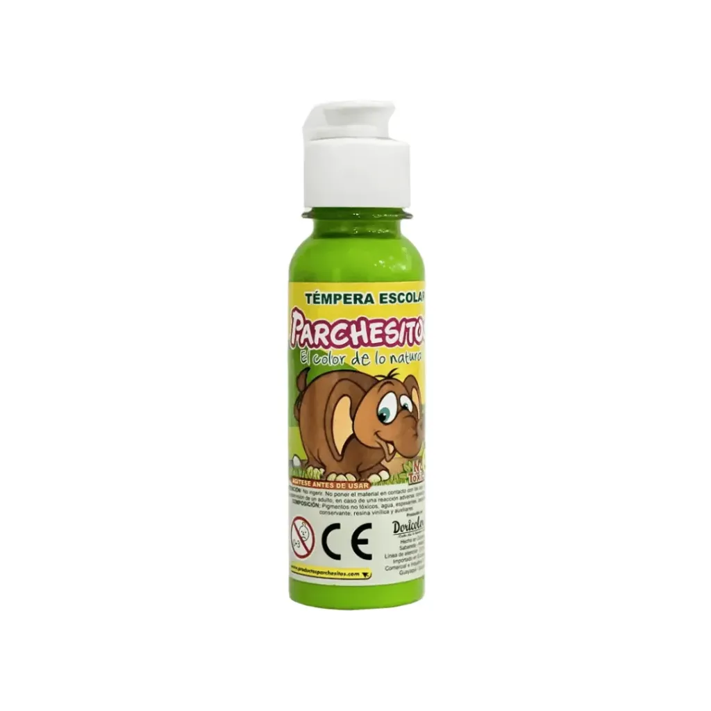 TEMPERA PARCHESITOS 120ML VERDE LIMON
