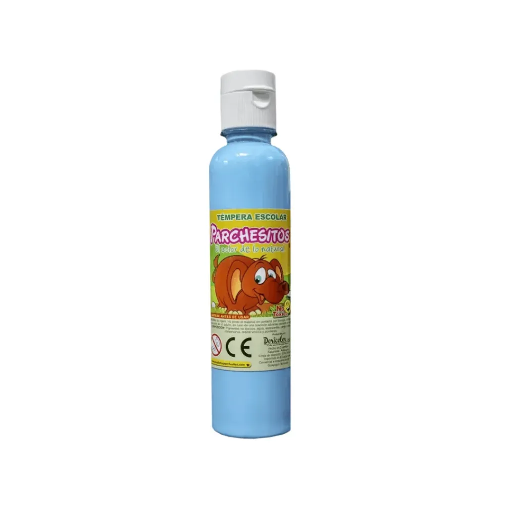 TEMPERA PARCHESITOS 250ML-CELESTE