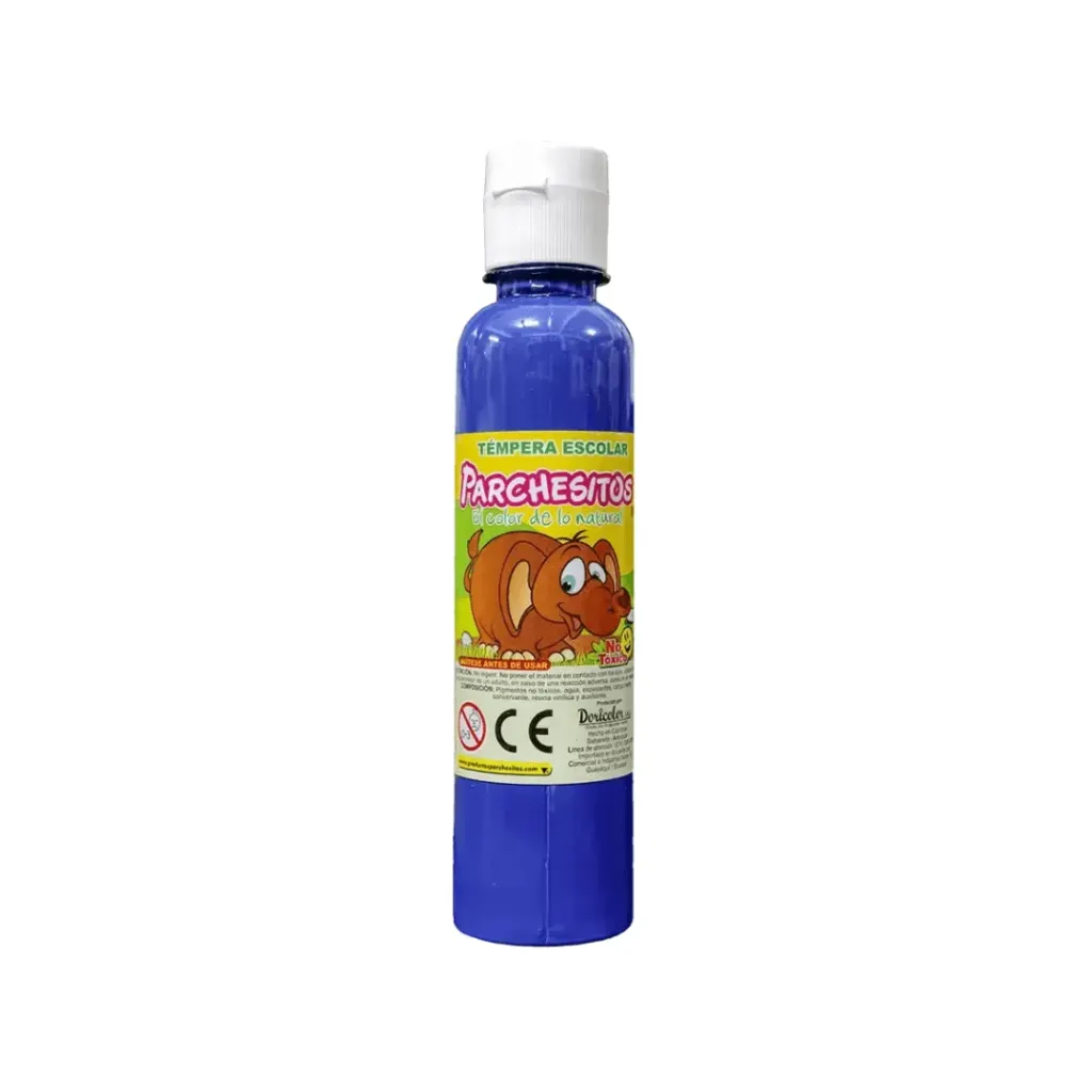 TEMPERA PARCHESITOS AZUL 250ML