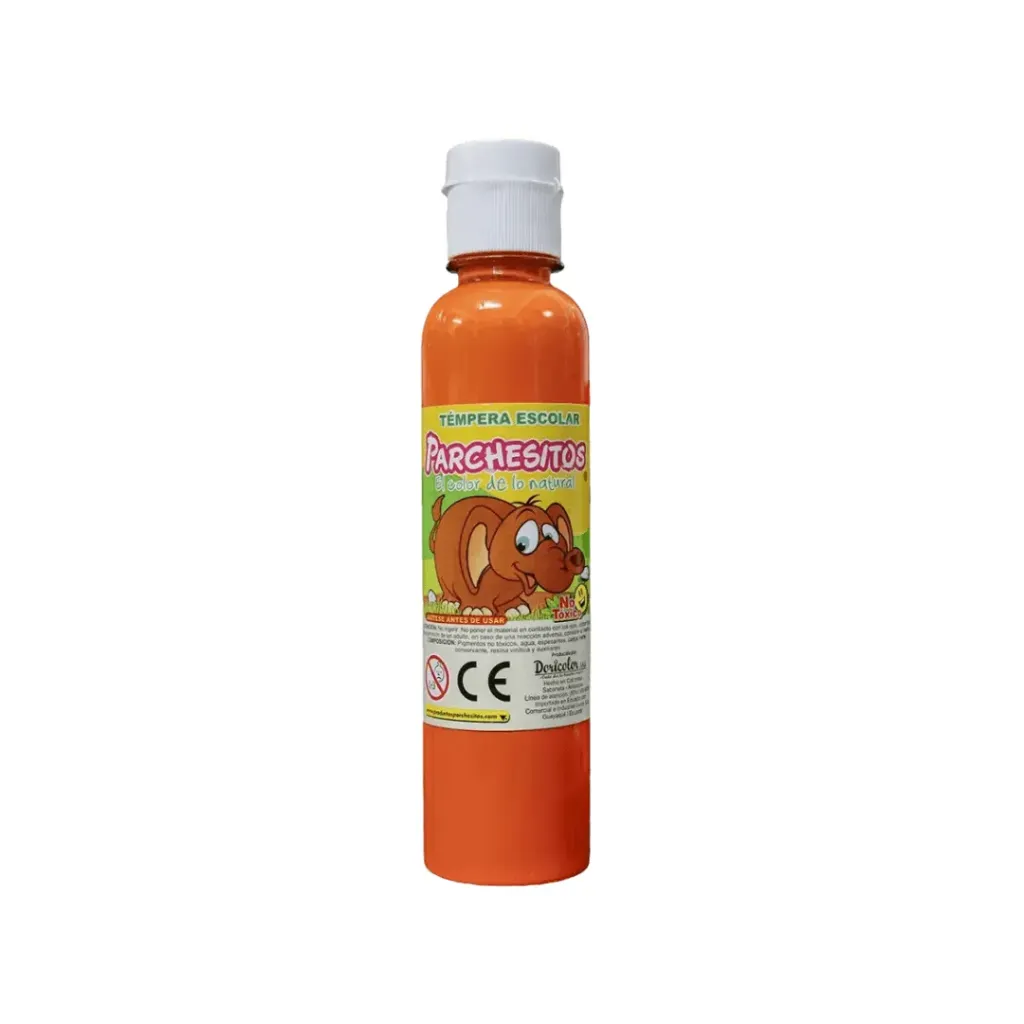 TEMPERA PARCHESITOS NARANJA 250CC