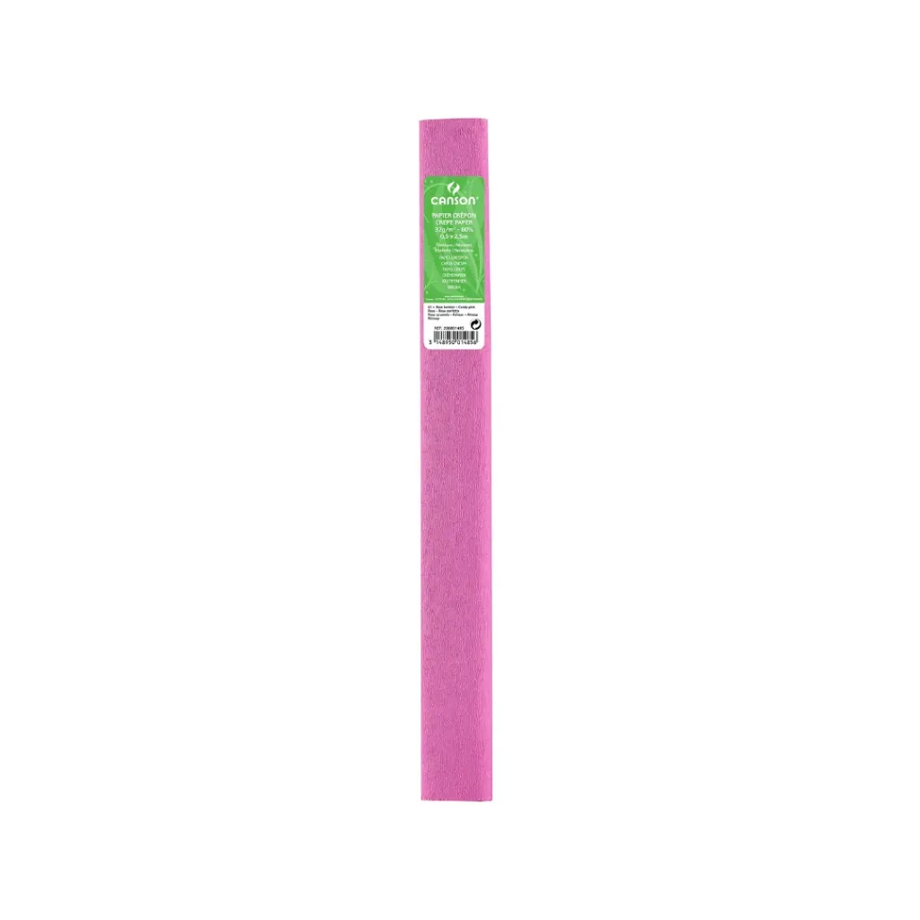 PAPEL CREPÉ FUCSIA PLG 0.5 X 2.5M 48GRS - CANSON