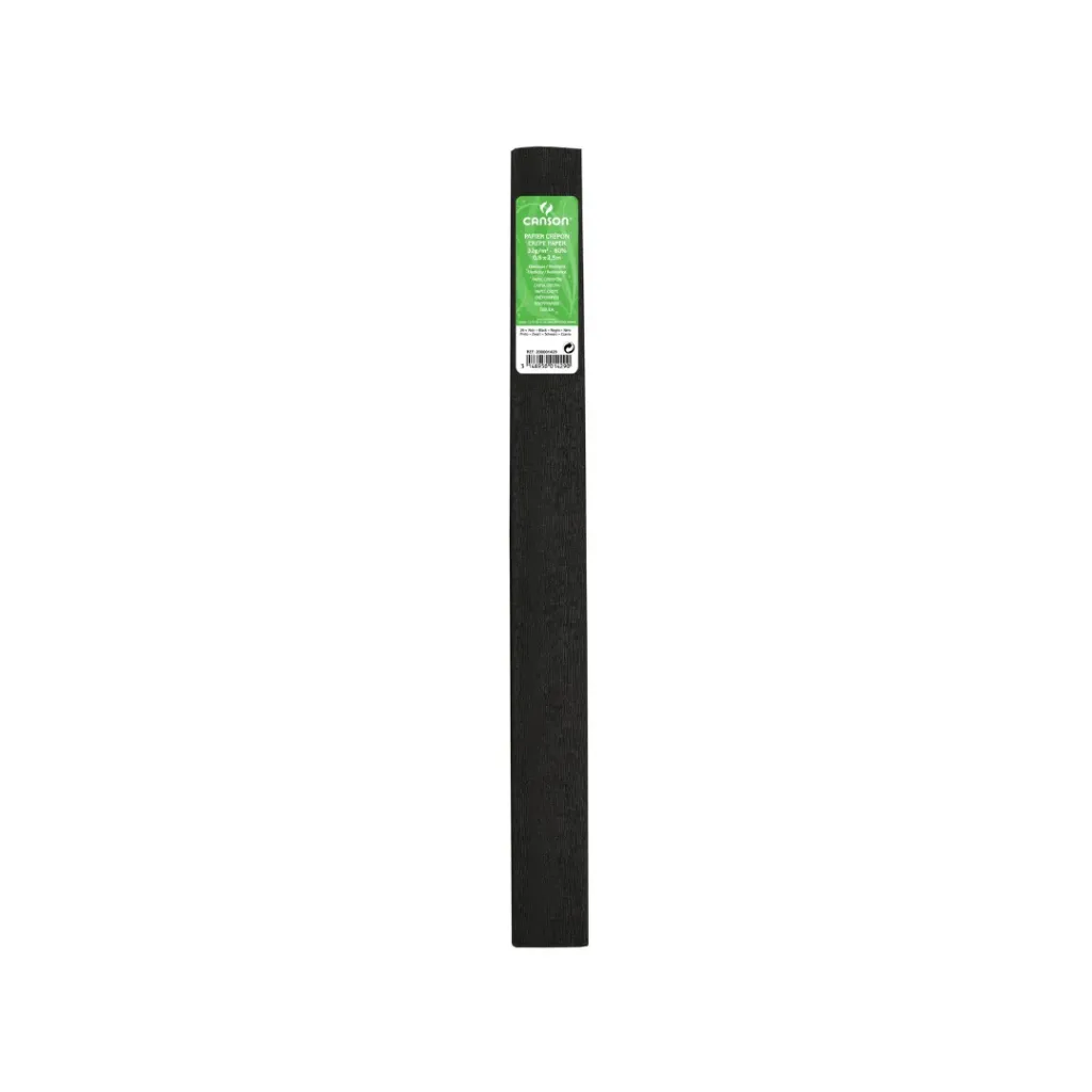 PAPEL CREPÉ NEGRO PLG 0.5 X 2.5M 48GRS - CANSON