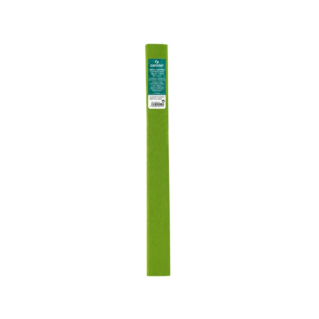 PAPEL CREPÉ VERDE CLARO PLG 0.5 X 2.5M 48GRS - CANSON