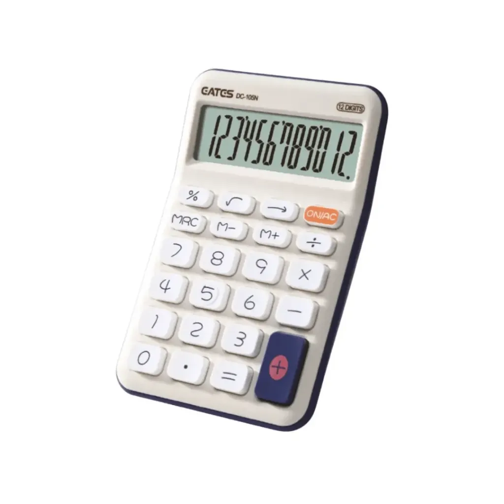 CALCULADORA EATES 8 DIGITOS DC-105N AZUL/BEIGE 78MM X 120MM