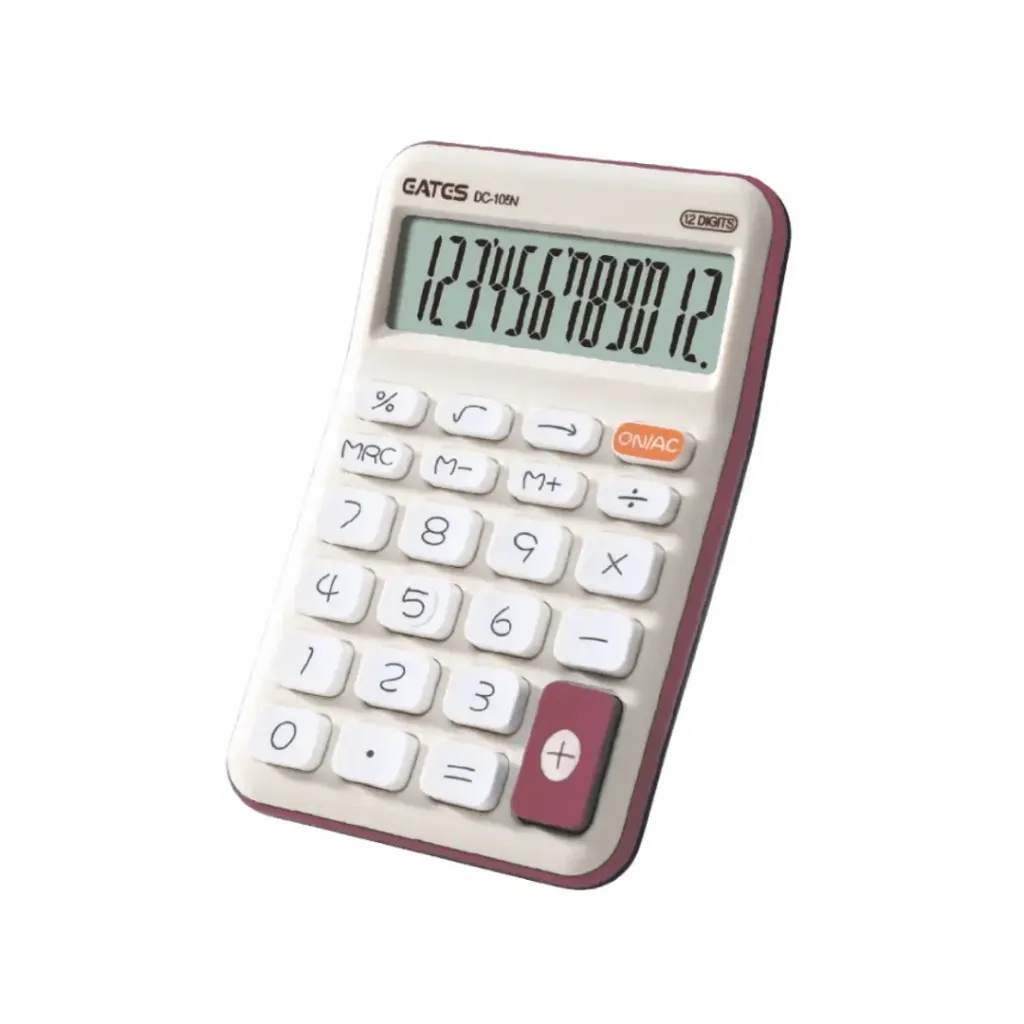 CALCULADORA EATES 8 DIGITOS DC-105N ROSADA/BEIGE 78MM X 120MM