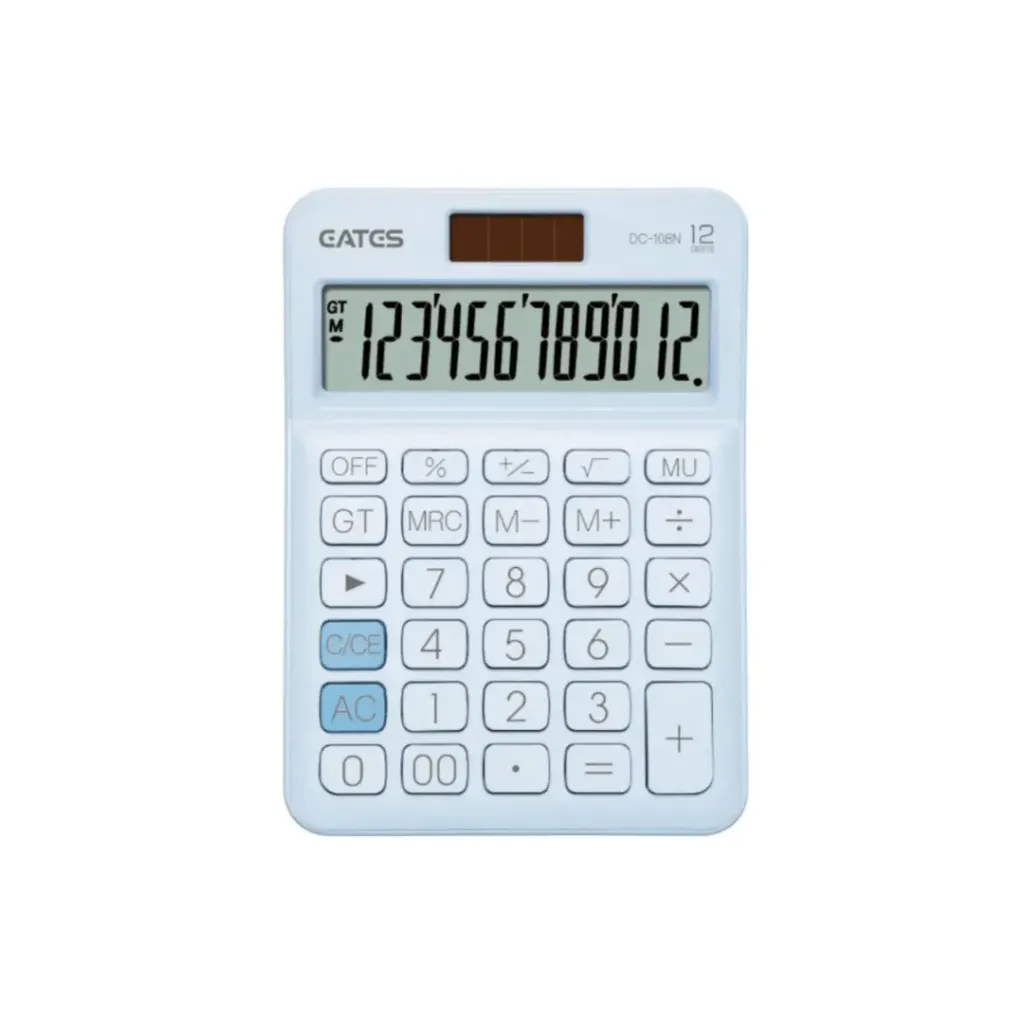 CALCULADORA EATES 12 DIGITOS DC-108N AZUL 98MMX136MM
