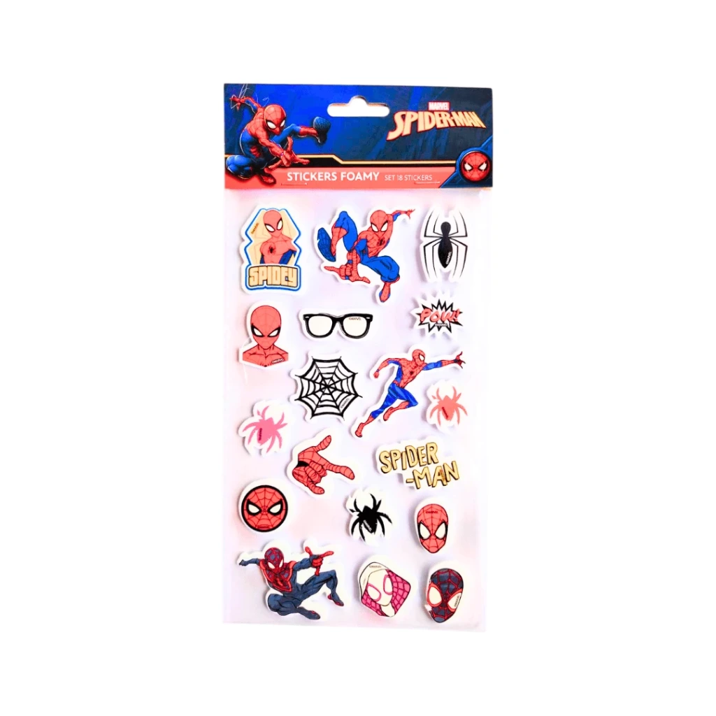 STICKER FOAMY SPIDERMAN-18 STICKERS